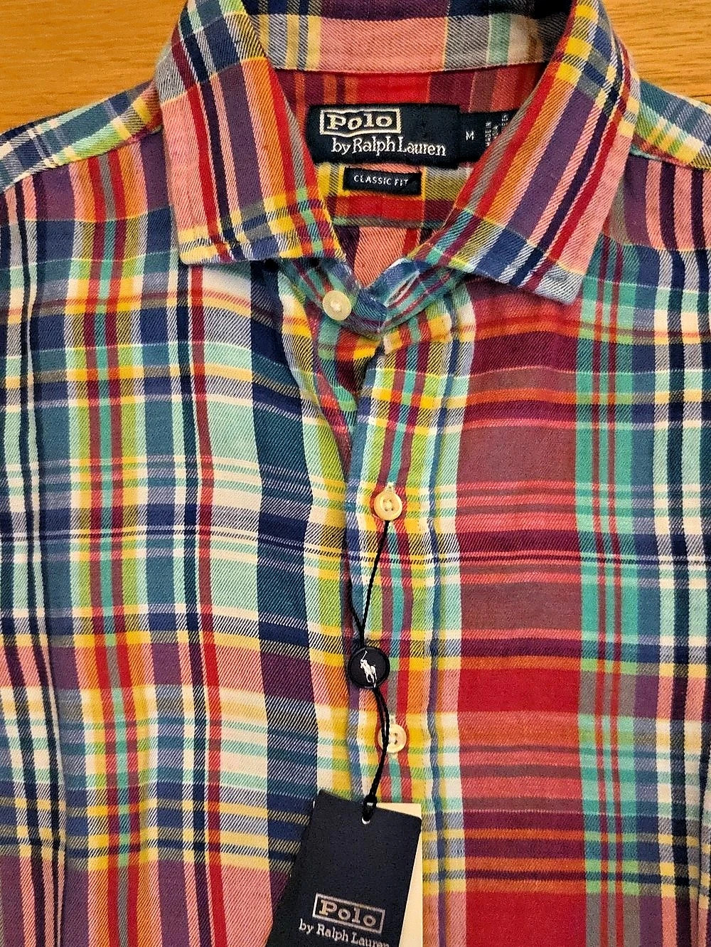 Polo Ralph Lauren Men’s Classic Fit Linen Cotton Plaid Button Down M NWT